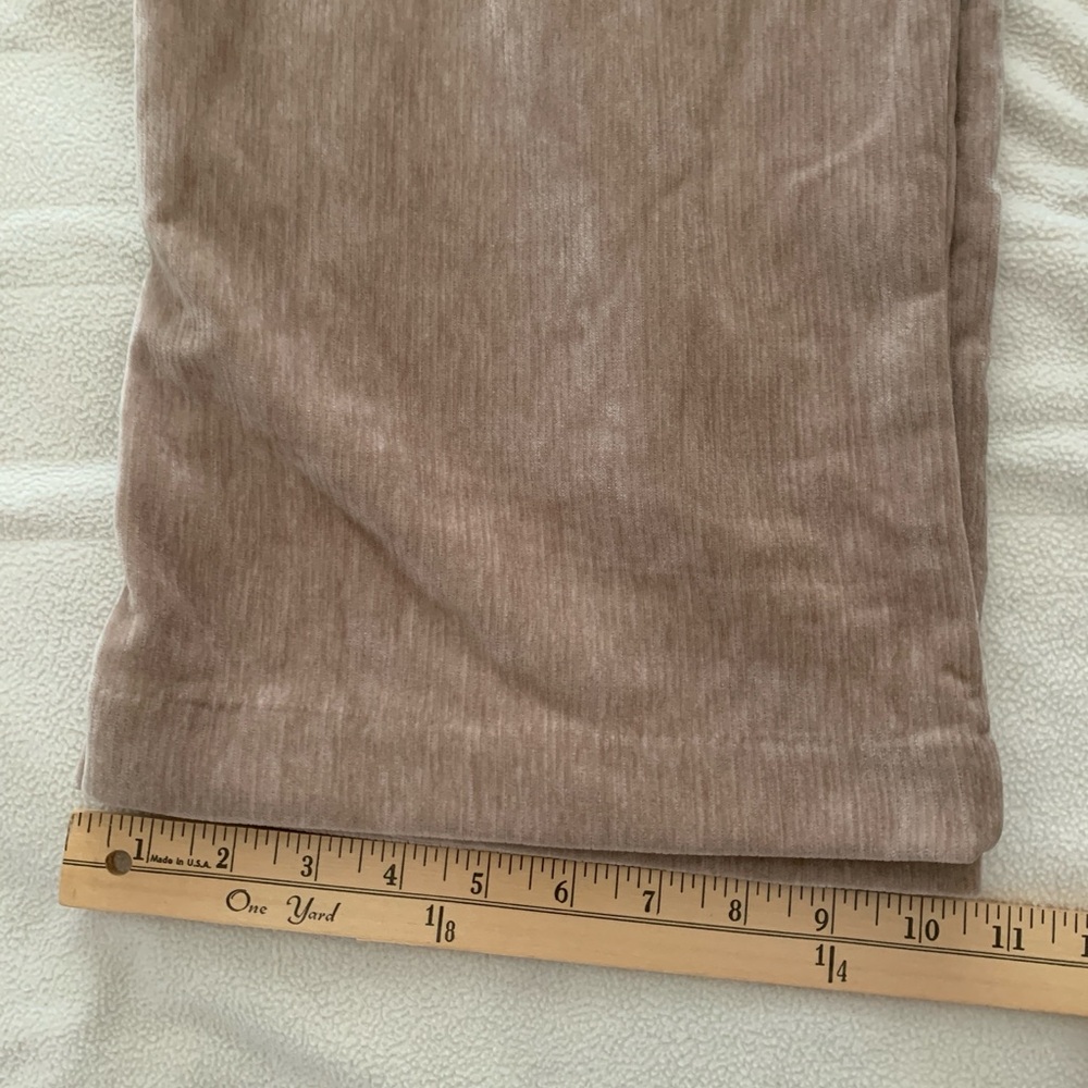 NWT LOFT Ribbed Velour Pull On Wide Leg Pants in Toasted Pine Nut - Picture 6 of 6